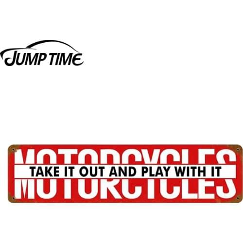 JumpTime 13cm x 3.3cm 3D Car Sticker For Retro Motorcycles Take It Out Auto Moto Decal Windows Bumper Motorcycle Car Styling