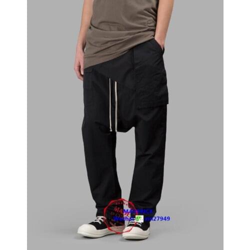 28-46 New 2020 Casual Pants Mens Cotton Low Crotch Trousers Asymmetric Stereoscopic Low Overalls Hairstylist Dj Singer Clothing