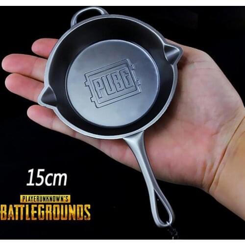 2019 New STG Game Playerunknowns Battlegrounds Pans + helmet 3D Weapon Model Beads Chain Pendant Necklace PUBG Logo