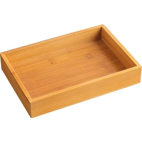 Wooden rectangular tray large, medium and small restaurant tea table multifunctional fruit tray