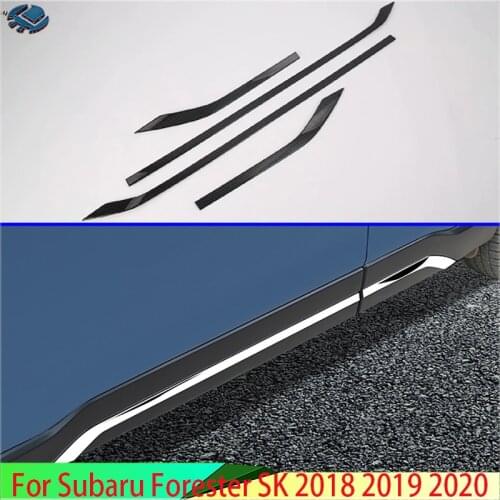 For Subaru Forester SK 2018 2019 Side Door Line Garnish Body Trim Accent Molding Cover Bezel Styling Protector