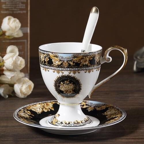 European Style Luxury Phnom Penh Bone ChinaCoffee Cup British Elegant Afternoon Tea Set Ceramic Coffee And Saucer