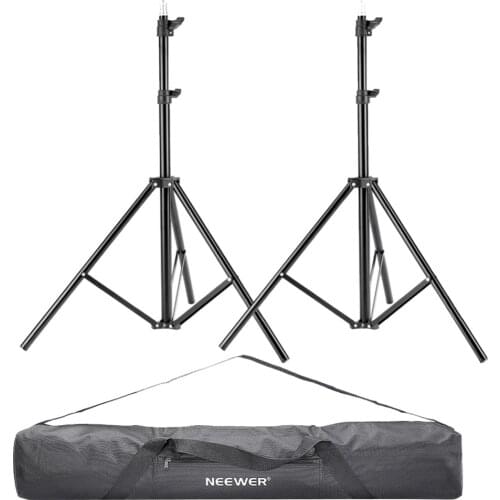 Neewer 2 Pieces 75"/6 Feet/190CM Photography Light Stands with 36"/92cm Carrying Bag for Reflectors, Softboxes, Lights,Umbrellas