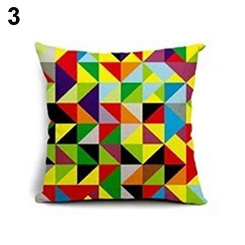 Colorful Paisley Geometric Linen Pillow Case Car Sofa Cushion Cover Decorative Pillowcases Striped Throw Pillow Case Home Decor
