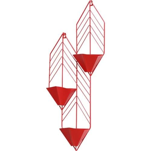 Nordic creative flowerpot wall pendant fashion minimalist greenhouse plant stand home gardening decorative iron hanging tray