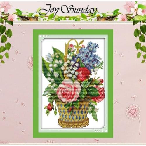 Flower basket (7) Patterns Counted Cross Stitch 11CT 14CT Cross Stitch Set Wholesale Cross-stitch Kit Embroidery Needlework