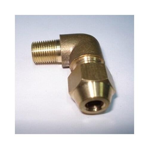 Flare Tube OD 10mm x 1/4" BSP Male Elbow Brass Flare Male Connector Tube Pneumatic Fitting with Short Flare Nut