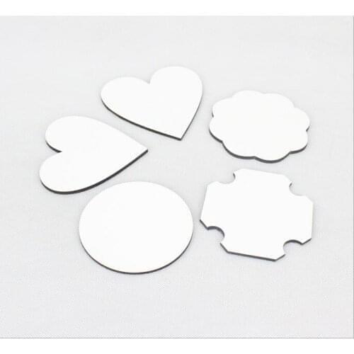 Wholesale 500pcs/lot Sublimation Blank Coaster MDF Wood DIY Customed Cup Pad Slip Insulation Mat Pad For Sublimation Print