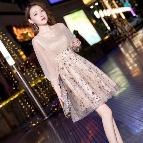 Summer Autumn Daily Party-dress Long Short Evening Dress Formal Banquet Host Elegant Noble Beautiful Вечернее платье
