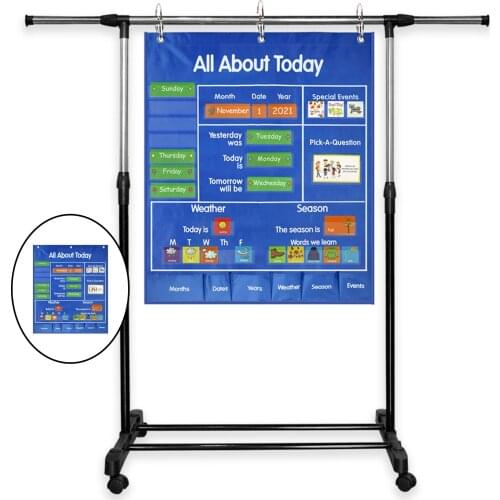 Calendar Hanging Bag Educational Toy Weather Date Season Teaching Tool for Children