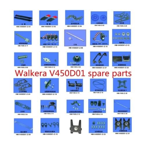 Walkera V450D01 RC Helicopter spare parts propeller servo gear axis Bearing etc