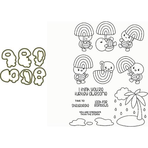Clear Stamps And Cutting Dies Animals Cute Tortoise Sea For DIY Scrapbook Photo Album Craft Card 2021 New