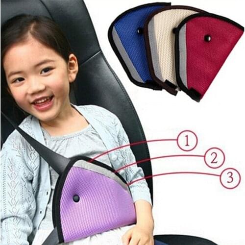 Car Seat Safety Belt Cover Sturdy Adjustable Triangle Safety Seat Belt Pad Clips Baby Child Protection Car-Styling Car Goods