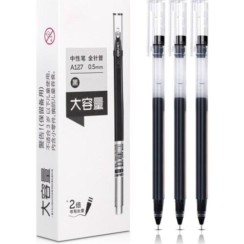 Quick dry Gel Pen 0.5mm Black Red Gel Ink Refill Gelpen School Office Supplies Stationary Pens Signature Pen Office Supplies