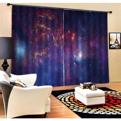 Blue stars curtains Luxury Blackout 3D Window Curtains For Living Room Bedroom Blackout curtain