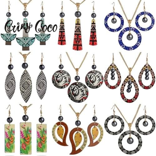 SophiaXuan Acrylic Jewelry Sets Chain Necklace Woman Earrings Fashion Water Drop Round Triangle Pendant for Women Style Material