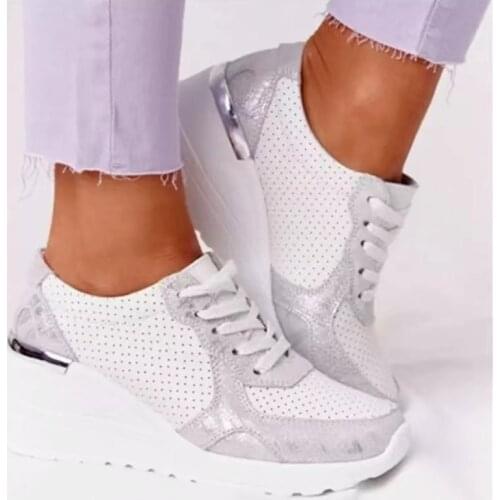 Women Sneakers 2021 Leopard Print Lace-Up Womens Vulcanize Shoes Platform Sports Ladies Sneakers Breathable Plus Women Shoes