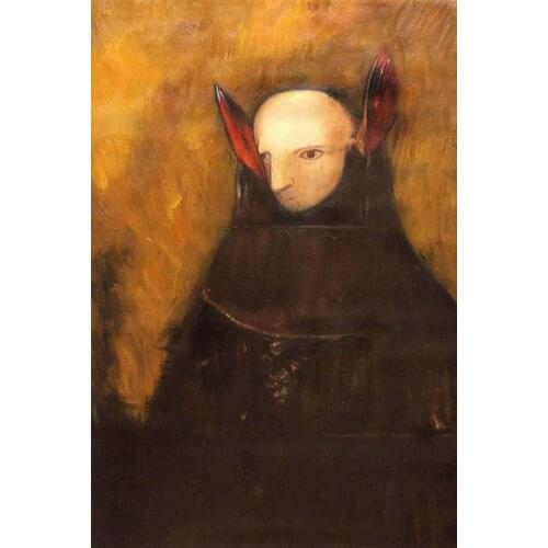 Famous Canvas Wall Art Painting The Monster by Odilon Redon Home Decoration Oil Painting on Canvas Handmade No Framed