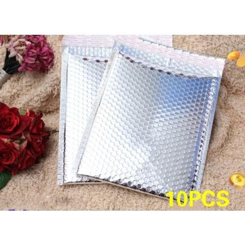 10pcs 18*23cm+4cm Mailers Padded Shipping Envelope with Bubble Mailing Bag Sliver Bubble Envelopes Bags Christmas Gift Package
