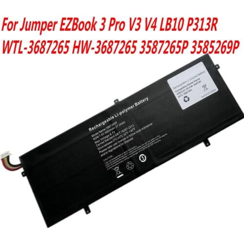 3282122-2S Battery For Jumper For EZBook 3 Pro V3 V4 LB10 P313R WTL-3687265 HW-3687265 3587265P 3585269P