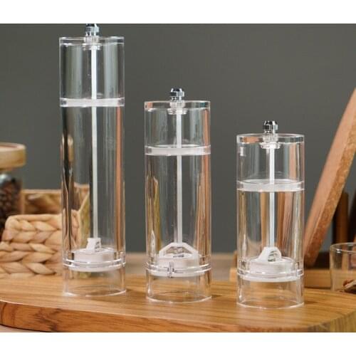 Acrylic Manual Grinder Mills Transparent Pepper Mill Manual Crusher Ceramic Multifunctional Cruet Mills Kitchen Tool Grinder