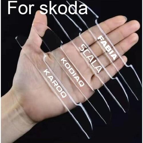 Car accessories car door anti-collision strip decoration For Skoda Octavia FABIA KAMIQ KAROQ KODIAQ RAPID SCALA SUPERB Car light