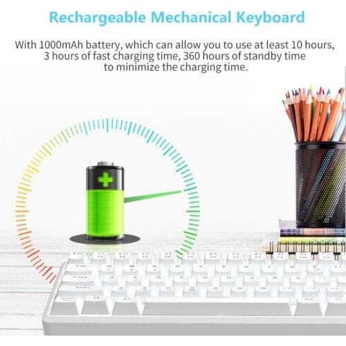 Pro2 mini portable 60% mechanical keyboard wireless bluetooth Gateron mx Blue Brown switch gaming keyboard detachable cable