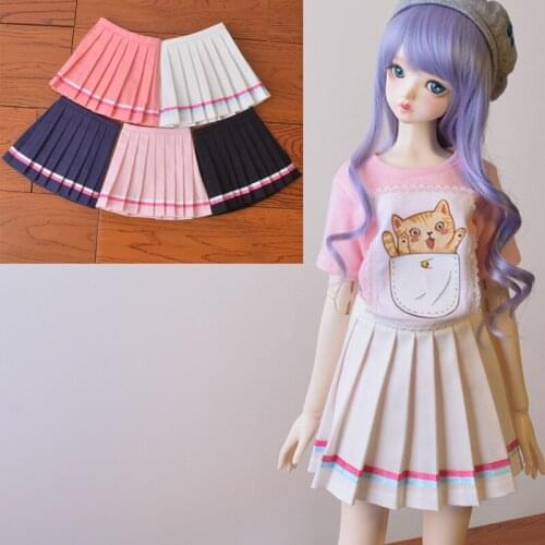 D03-P360 children toy BJD DD SD MSD 1/4 1/6 1/3 uncle dolls clothes Pleated skirt college dress 1pcs