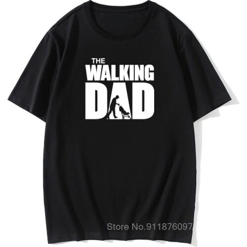 Man 2021 100% Cotton handsome tshirt The Walking Dad Pram Simple Letter Printed summer Clothes Hip Hop Men t-shirts solid color