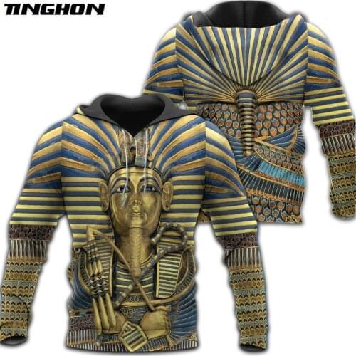 Egypt King Tutankhamun Art 3D All Over Printed Mens Hoodie Harajuku Fashion Sweatshirt Unisex Casual Pullover WS47
