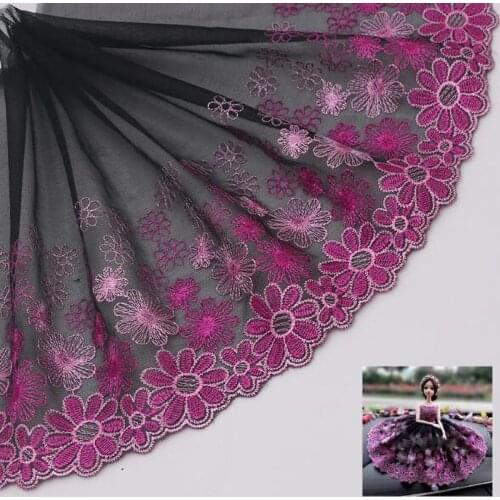 Embroidery Lace Fabric Trim Ribbon DIY Sewing Accessories Trimmings Guipure Craft Supplies dentelle Width 19cm