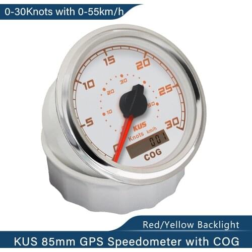 KUS GPS Speedometer 0-30Knots Speed Gauge For Boat Yachts 85mm 12V/24V(SQ Series)