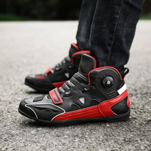 Motorcycle Boots Biker Waterproof Speed Motocross Racing Shoes Men/Women Soft Non-slip Protective Motorbike Riding Botas Moto