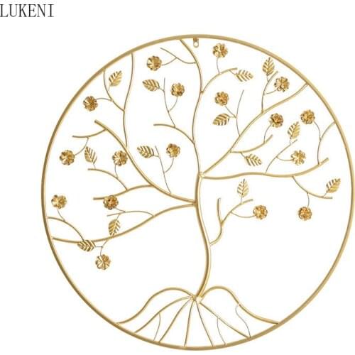 Nordic Minimalist Iron Wall Hanging Creative Living Room Porch Corridor Interior Decoration Hotel Round Wall Decoration