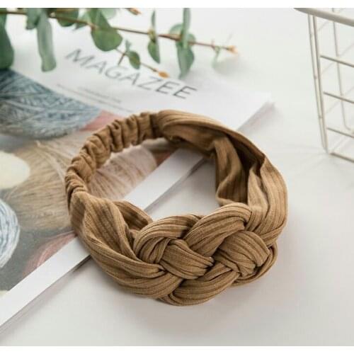 2019 Big Bow Fish Bones Winter Girl Knit Headbands Warm Crochet Elastic Hair Band Handmade Turban Wide Size Headwear