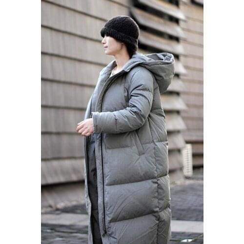 X-Long Women Thick Duck Down Coat Women Winter Down Jacket Hooded Winter Women Down Coat Any Size