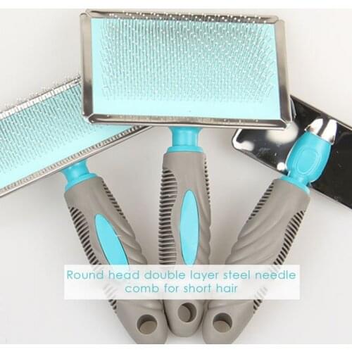 Pet Short Hair Round Head Double Steel Needle Comb It Can Be Easily Combed For Parts That Are Usually Difficult To Comb