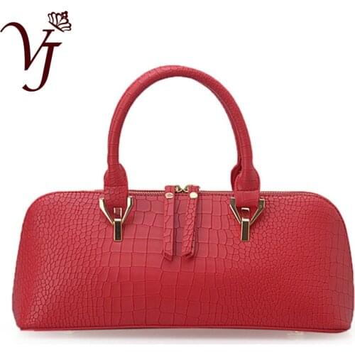 Luxury Handbags Red Women Bags Designer Alligator Leather Female Crossbody Bag Zipper Totes Lady Shoulder Bags Sac a Main 2021