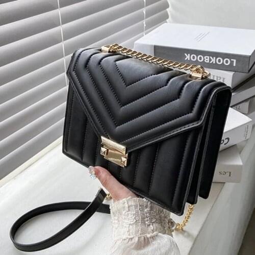Luxury Design 2021 Candy Color V-line Crossbody Bag for Women Fashion Sac A Main Female Shoulder Bag Female Handbags Purses
