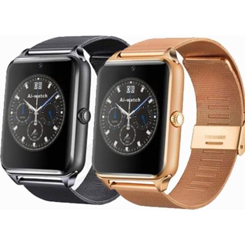 GT08 Plus Metal Strap Smart Watch Z60 Bluetooth Wrist Bracelet Smartwatch Support Sim TF Card Android Watch pk IWO 8 Watches
