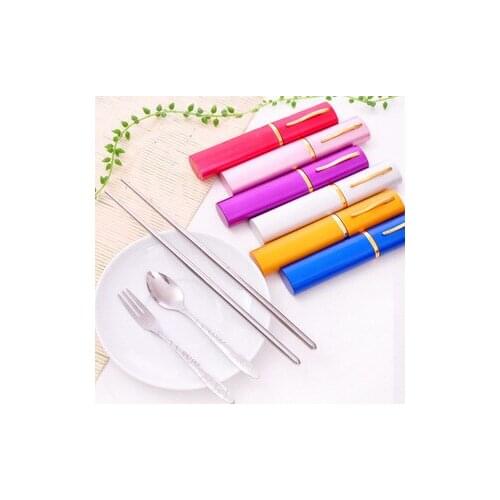 Three Sets Of Tableware, Stainless Steel Folding Chopsticks, Travel Portable Tableware, Chopsticks, Forks, Spoons, Sets Of Rando