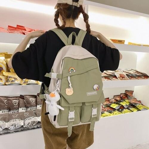 Couples Waterproof Cute Backpack male Female Harajuku School Bag College Lady Kawaii Backpacks Fashion Book Girl Bags Student