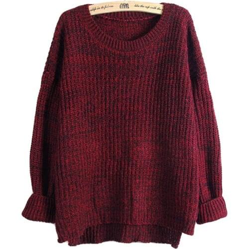 New Spring Autumn Women Sweaters Pullovers Korean Style Long Sleeve Casual Crop Sweater Loose Solid Knitted Jumpers sweter mujer