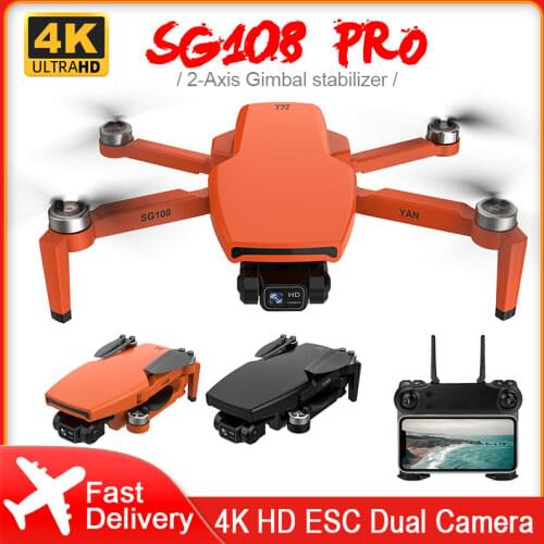 ZLL SG108 Pro GPS Drone 4K Profesional 2-Axis Gimbal 5G WIFI FPV Drones Brushless Motor ESC Dual Camera RC Quadrocopter VS L900