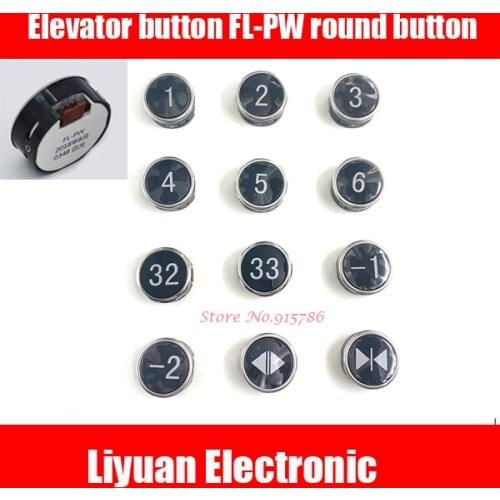 1pcs FL-PW round button/elevator button MCA outgoing call out call up and down digital white light elevator buttons 4pin