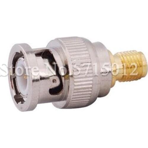 2pcs BNC Male Turn to SMA Famale Adaptor SMA Gold Plating Pure Copper RF Coaxial Cable Adaptor BNC-J / SMA-K