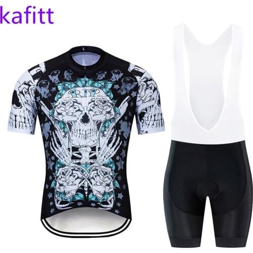 2020 Kafitt Team Triathlon Summer Cycling Wear Suit Breathable Short Sleeve Shirt Mens Cycling Shorts 9D Rubberpad Men Full 004