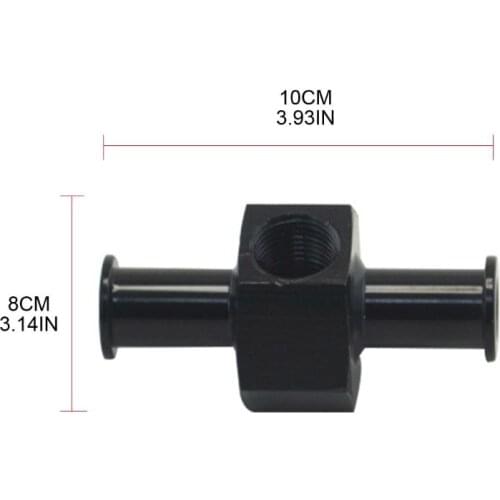 2021 New 3/8" Metal Fuel Pressure Gauge Inline Barb Adapter Connector with 1/8" Port