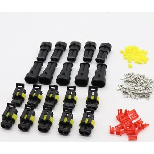 Promotion! 10 Kit 2 Pin Way Waterproof Electrical Wire Connector Plug