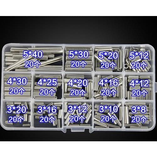 Free shipping one set with 280 pcs 304stainless steel open cylindrical pin positioning pin locating pin dowel pin dowel